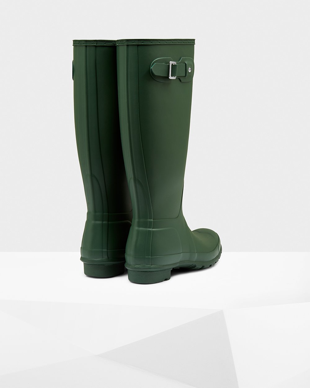 Womens Hunter Original - Tall Rain Boots Green - 8523-KHVLC